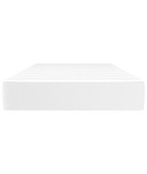 Saltea cu arcuri buzunar, fermitate medie, alb, 100x200x20 cm, piele ecologică - WOODBB3231