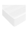 Saltea cu arcuri buzunar, fermitate medie, alb, 100x200x20 cm, piele ecologică - WOODBB3231
