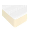 Saltea cu arcuri buzunar, fermitate medie, crem, 100x200x20 cm, piele ecologică - WOODBB3232 Saltea cu arcuri buzunar, fermitate medie, crem, 100x200x20 cm, piele ecologică - WOODBB3232