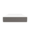 Saltea cu arcuri buzunar, fermitate medie, gri, 100x200x20 cm, piele ecologică - WOODBB3234