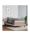 Saltea cu arcuri buzunar, fermitate medie, cappuccino, 100x200x20 cm, piele eco - WOODBB3235