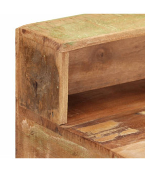 Masă birou aspect vintage, din lemn masiv reciclat, cu 2 sertare, handmade