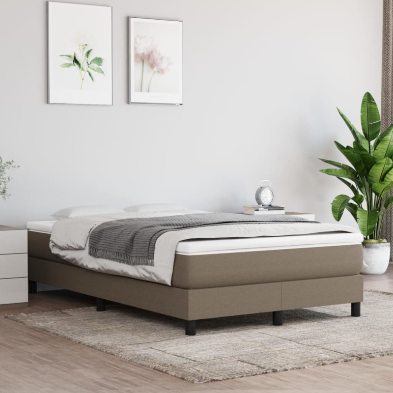 Saltea cu arcuri buzunar, fermitate medie, gri taupe, 120x200x20 cm, textil - WOODBB3246