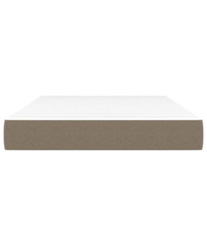Saltea cu arcuri buzunar, fermitate medie, gri taupe, 120x200x20 cm, textil - WOODBB3246