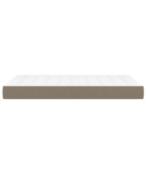 Saltea cu arcuri buzunar, fermitate medie, gri taupe, 120x200x20 cm, textil - WOODBB3246