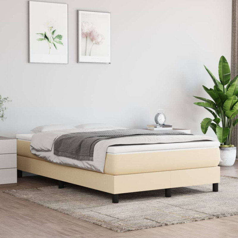 Saltea cu arcuri buzunar, fermitate medie, crem, 120x200x20 cm, textil - WOODBB3247