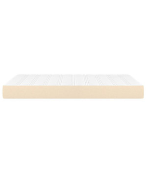 Saltea cu arcuri buzunar, fermitate medie, crem, 120x200x20 cm, textil - WOODBB3247