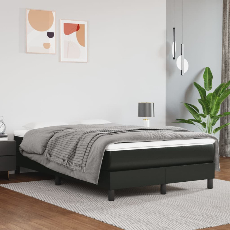 Saltea cu arcuri buzunar, fermitate medie, negru, 120x200x20 cm, piele ecologică - WOODBB3249 Saltea cu arcuri buzunar, fermitate medie, negru, 120x200x20 cm, piele ecologică - WOODBB3249