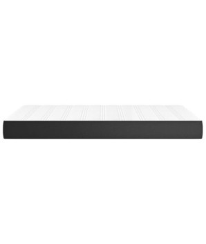 Saltea cu arcuri buzunar, fermitate medie, negru, 120x200x20 cm, piele ecologică - WOODBB3249