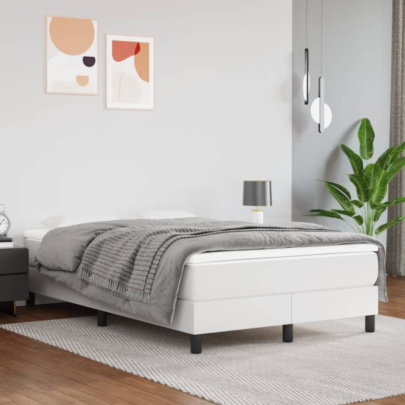 Saltea cu arcuri buzunar, fermitate medie, alb, 120x200x20 cm, piele ecologică - WOODBB3250 Saltea cu arcuri buzunar, fermitate medie, alb, 120x200x20 cm, piele ecologică - WOODBB3250