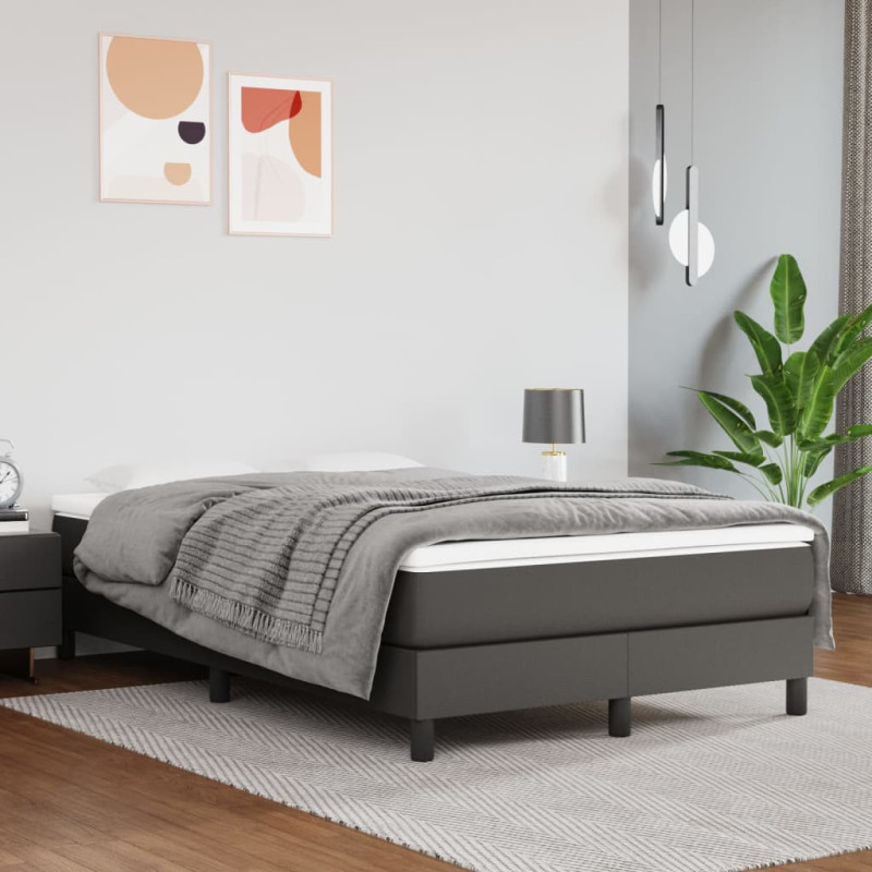 Saltea cu arcuri buzunar, fermitate medie, gri, 120x200x20 cm, piele ecologică - WOODBB3251 Saltea cu arcuri buzunar, fermitate medie, gri, 120x200x20 cm, piele ecologică - WOODBB3251