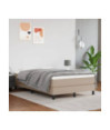 Saltea cu arcuri buzunar, fermitate medie, cappuccino, 120x200x20 cm, piele eco - WOODBB3252