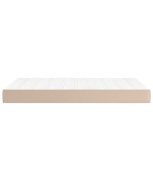 Saltea cu arcuri buzunar, fermitate medie, cappuccino, 120x200x20 cm, piele eco - WOODBB3252