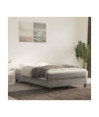 Saltea cu arcuri buzunar, fermitate medie, gri deschis, 120x200x20 cm, catifea - WOODBB3253