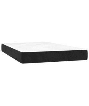 Saltea cu arcuri buzunar, fermitate medie, negru, 120x200x20 cm, catifea - WOODBB3255