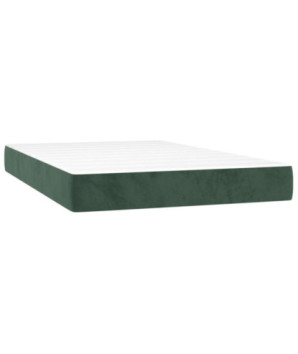 Saltea cu arcuri buzunar, fermitate medie, verde închis, 120x200x20 cm, catifea - WOODBB3256