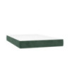 Saltea cu arcuri buzunar, fermitate medie, verde închis, 120x200x20 cm, catifea - WOODBB3256