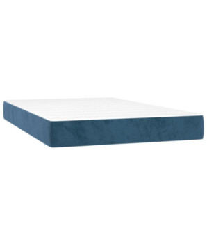 Saltea cu arcuri buzunar, fermitate medie, albastru închis, 120x200x20 , catifea - WOODBB3257