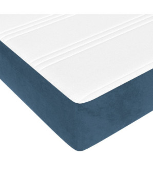 Saltea cu arcuri buzunar, fermitate medie, albastru închis, 120x200x20 , catifea - WOODBB3257