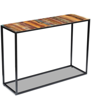 Masă consolă, 110x35x76 cm, lemn reciclat - WOODBB342
