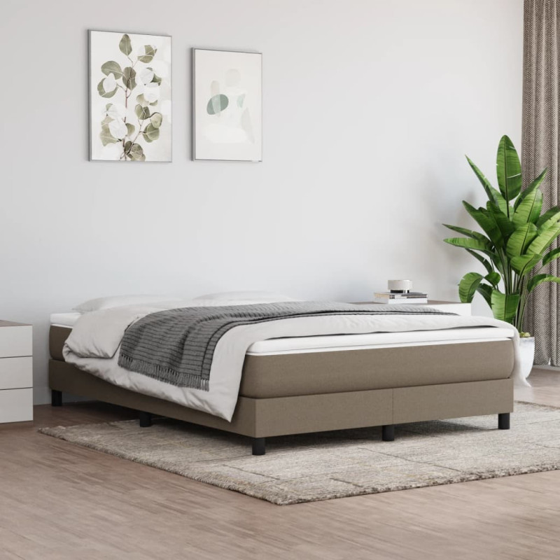 Saltea cu arcuri buzunar, fermitate medie, gri taupe, 140x190x20 cm, textil - WOODBB3262