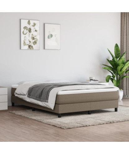 Saltea cu arcuri buzunar, fermitate medie, gri taupe, 140x190x20 cm, textil - WOODBB3262
