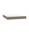 Saltea cu arcuri buzunar, fermitate medie, gri taupe, 140x190x20 cm, textil - WOODBB3262