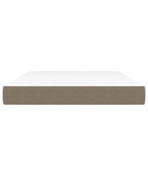Saltea cu arcuri buzunar, fermitate medie, gri taupe, 140x190x20 cm, textil - WOODBB3262