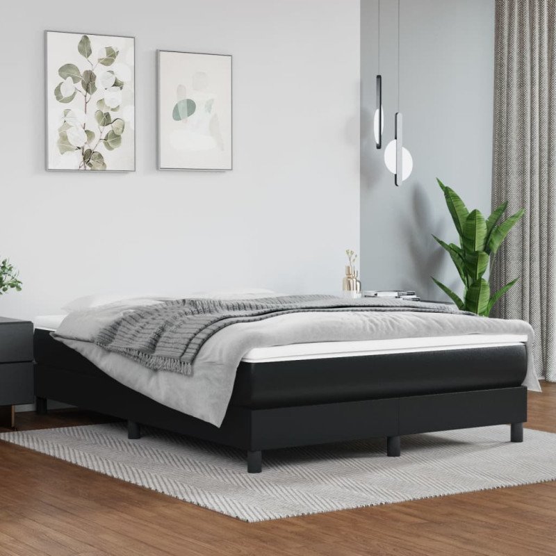 Saltea cu arcuri buzunar, fermitate medie, negru, 140x190x20 cm, piele ecologică - WOODBB3264 Saltea cu arcuri buzunar, fermitate medie, negru, 140x190x20 cm, piele ecologică - WOODBB3264