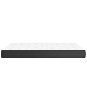 Saltea cu arcuri buzunar, fermitate medie, negru, 140x190x20 cm, piele ecologică - WOODBB3264