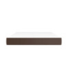Saltea cu arcuri buzunar, fermitate medie, maro, 140x190x20 cm, piele ecologică - WOODBB3266