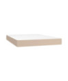 Saltea cu arcuri buzunar, fermitate medie, cappuccino, 140x190x20 cm, piele eco - WOODBB3268