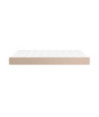 Saltea cu arcuri buzunar, fermitate medie, cappuccino, 140x190x20 cm, piele eco - WOODBB3268