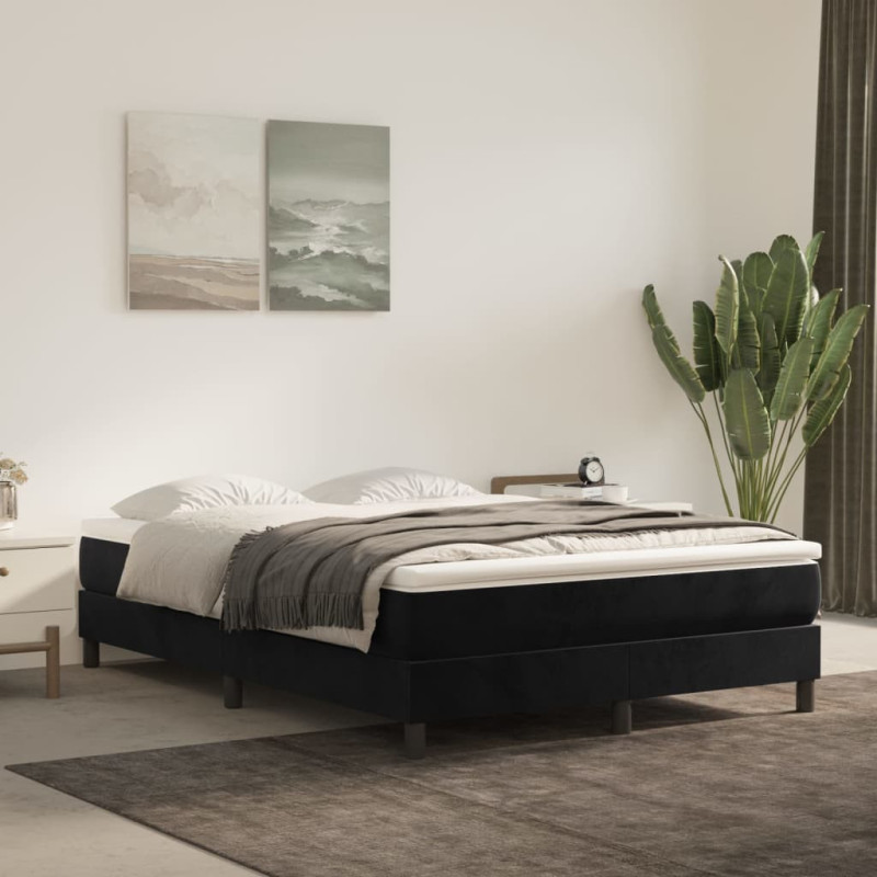 Saltea cu arcuri buzunar, fermitate medie, negru, 140x190x20 cm, catifea - WOODBB3271 Saltea cu arcuri buzunar, fermitate medie, negru, 140x190x20 cm, catifea - WOODBB3271