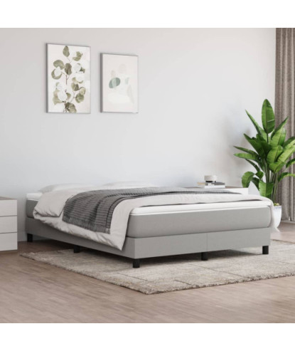 Saltea cu arcuri buzunar, fermitate medie, gri deschis, 140x200x20 cm, textil - WOODBB3275