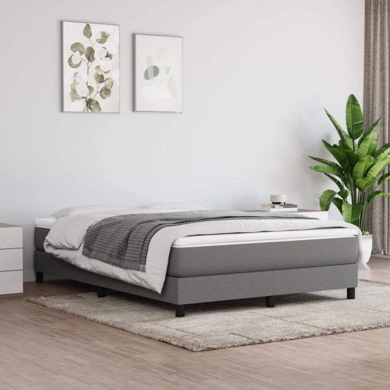 Saltea cu arcuri buzunar, fermitate medie, gri închis, 140x200x20 cm, textil - WOODBB3276