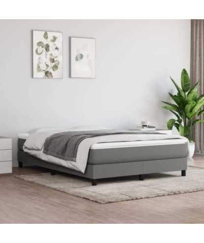 Saltea cu arcuri buzunar, fermitate medie, gri închis, 140x200x20 cm, textil - WOODBB3276