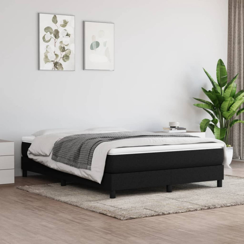Saltea cu arcuri buzunar, fermitate medie, negru, 140x200x20 cm, textil - WOODBB3277