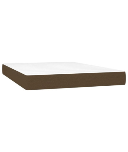 Saltea cu arcuri buzunar, fermitate medie, maro închis, 140x200x20 cm, textil - WOODBB3278