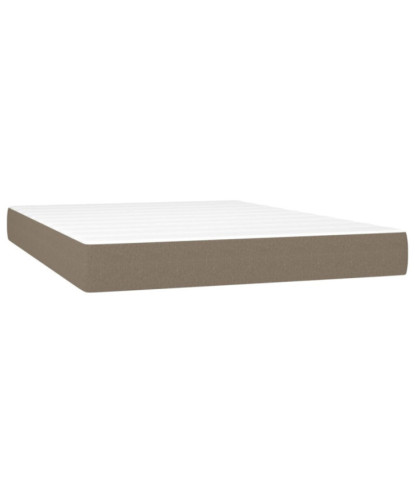 Saltea cu arcuri buzunar, fermitate medie, gri taupe, 140x200x20 cm, textil - WOODBB3279