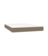 Saltea cu arcuri buzunar, fermitate medie, gri taupe, 140x200x20 cm, textil - WOODBB3279