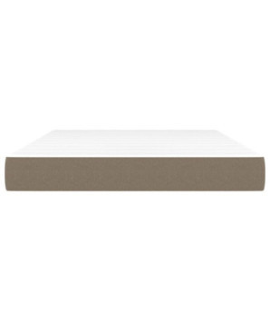 Saltea cu arcuri buzunar, fermitate medie, gri taupe, 140x200x20 cm, textil - WOODBB3279