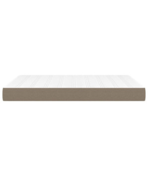 Saltea cu arcuri buzunar, fermitate medie, gri taupe, 140x200x20 cm, textil - WOODBB3279