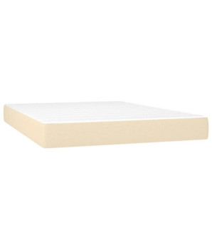 Saltea cu arcuri buzunar, fermitate medie, crem, 140x200x20 cm, textil - WOODBB3280