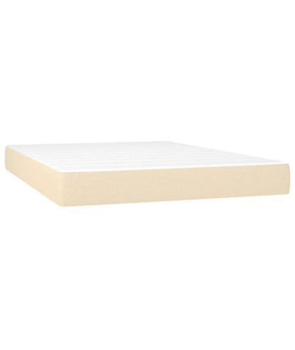 Saltea cu arcuri buzunar, fermitate medie, crem, 140x200x20 cm, textil - WOODBB3280