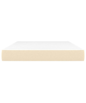 Saltea cu arcuri buzunar, fermitate medie, crem, 140x200x20 cm, textil - WOODBB3280