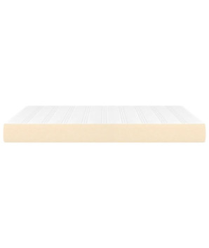 Saltea cu arcuri buzunar, fermitate medie, crem, 140x200x20 cm, textil - WOODBB3280