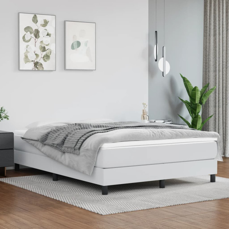 Saltea cu arcuri buzunar, fermitate medie, alb, 140x200x20 cm, piele ecologică - WOODBB3283 Saltea cu arcuri buzunar, fermitate medie, alb, 140x200x20 cm, piele ecologică - WOODBB3283