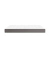 Saltea cu arcuri buzunar, fermitate medie, gri, 140x200x20 cm, piele ecologică - WOODBB3284