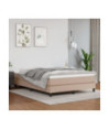 Saltea cu arcuri buzunar, fermitate medie, cappuccino, 140x200x20 cm, piele eco - WOODBB3285